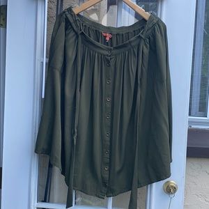 Olive ModCloth midi skirt